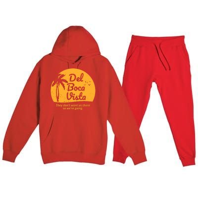 Del Boca Vista Retirement Community Vintage Premium Hooded Sweatsuit Set