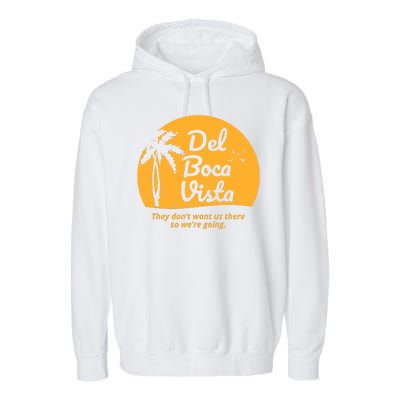 Del Boca Vista Retirement Community Vintage Garment-Dyed Fleece Hoodie