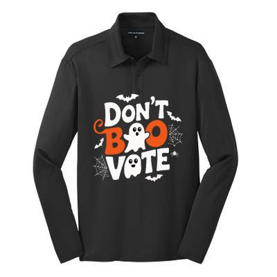 DonT Boo Vote Halloween Gifts Ideas Silk Touch Performance Long Sleeve Polo