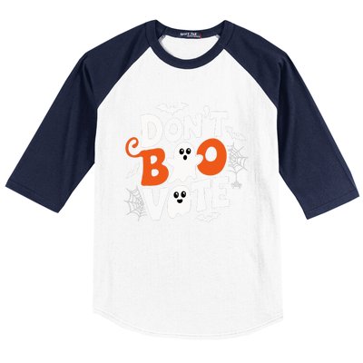 DonT Boo Vote Halloween Gifts Ideas Baseball Sleeve Shirt