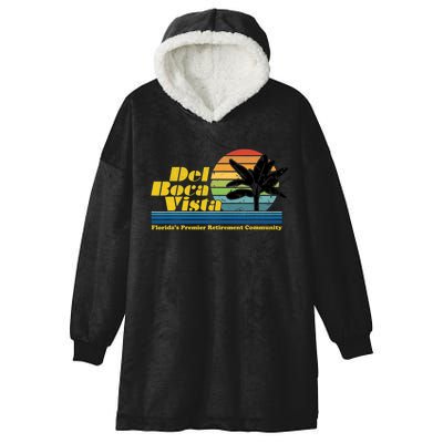 Del Boca Vista Retirement Community Funny Novelty Design Hooded Wearable Blanket