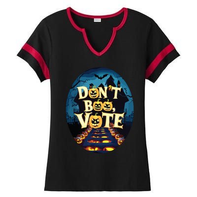 Dont Boo Vote Ladies Halftime Notch Neck Tee