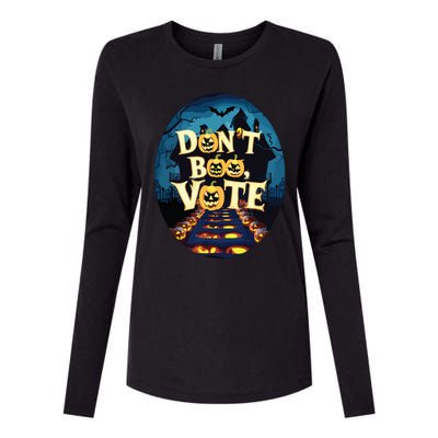 Dont Boo Vote Womens Cotton Relaxed Long Sleeve T-Shirt