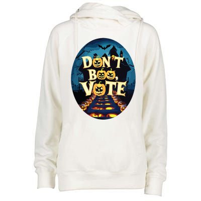 Dont Boo Vote Womens Funnel Neck Pullover Hood