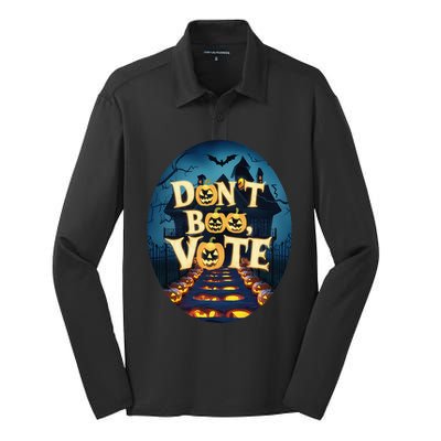 DonT Boo Vote Silk Touch Performance Long Sleeve Polo