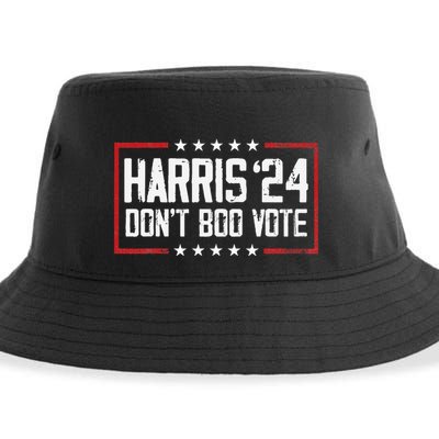 DonT Boo Vote Retro Kamala Harris Ghost Halloween Sustainable Bucket Hat