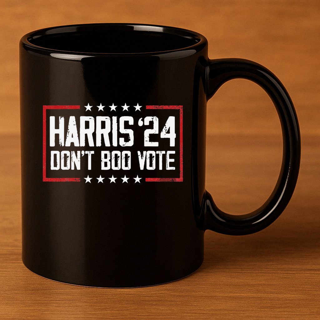 DonT Boo Vote Retro Kamala Harris Ghost Halloween 11oz C Handle Ceramic Mug