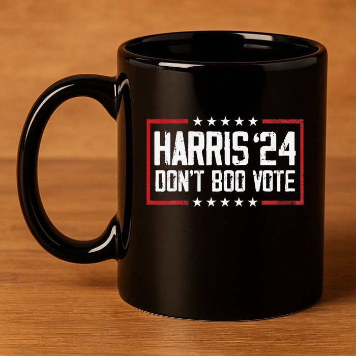 DonT Boo Vote Retro Kamala Harris Ghost Halloween 11oz C Handle Ceramic Mug