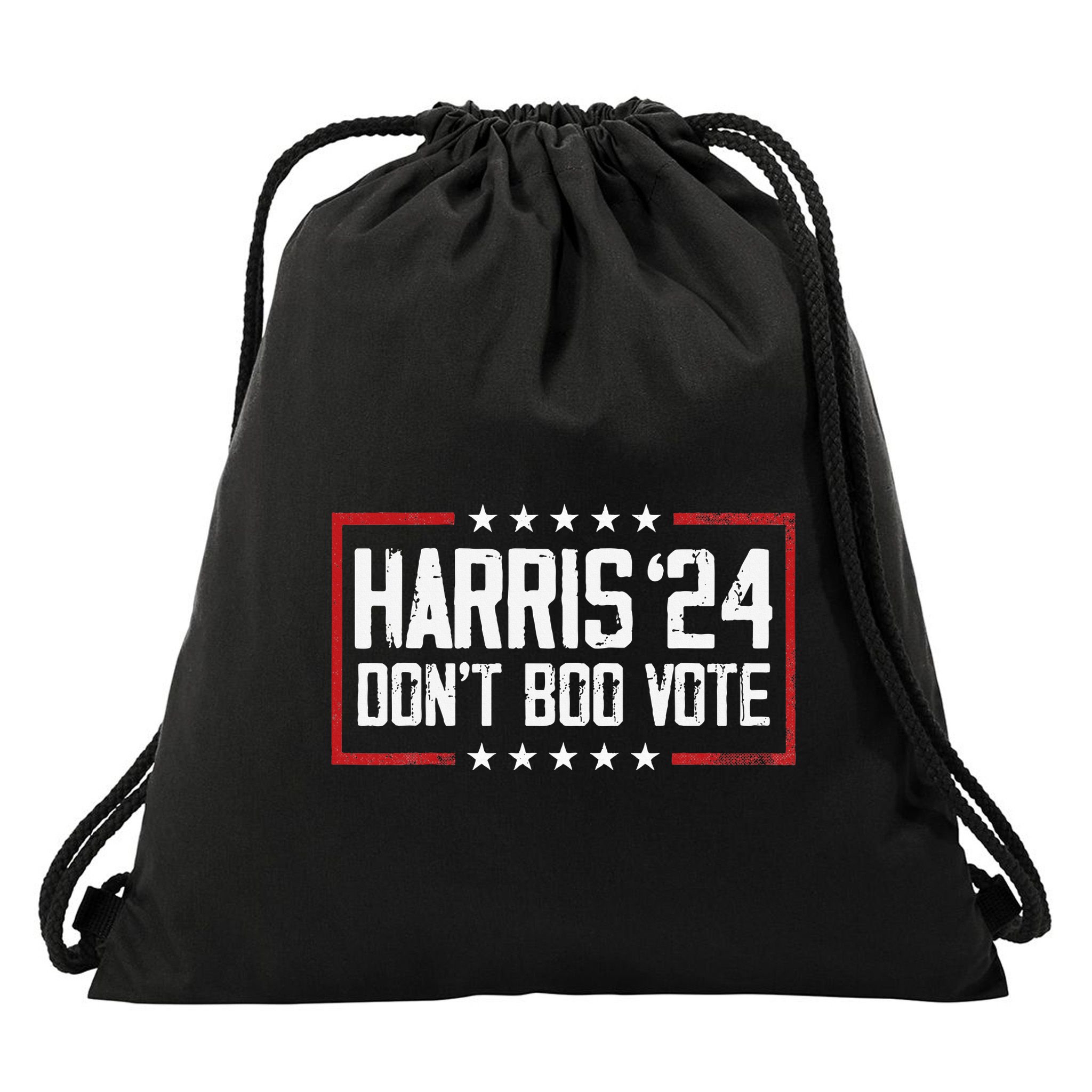 DonT Boo Vote Retro Kamala Harris Ghost Halloween Drawstring Bag