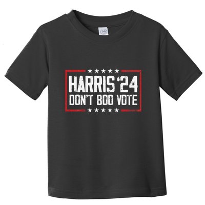 DonT Boo Vote Retro Kamala Harris Ghost Halloween Toddler T-Shirt