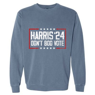 DonT Boo Vote Retro Kamala Harris Ghost Halloween Garment-Dyed Sweatshirt