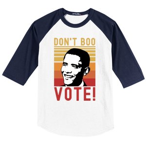 DonT Boo Vote Democratic Obama Speech Gift Baseball Sleeve Shirt