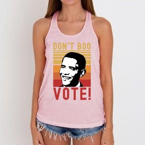 DonT Boo Vote Democratic Obama Speech Gift Women's Knotted Racerback Tank