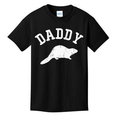 Daddy Beaver vintage gift ideas for Dad Kids T-Shirt