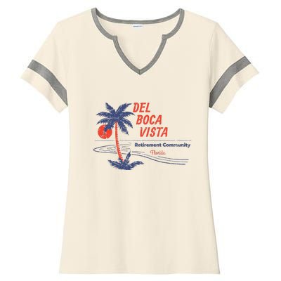 Del Boca Vista Ladies Halftime Notch Neck Tee