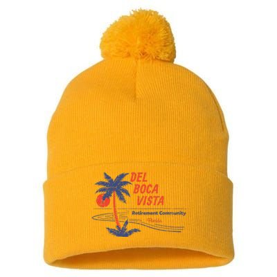 Del Boca Vista Pom Pom 12in Knit Beanie