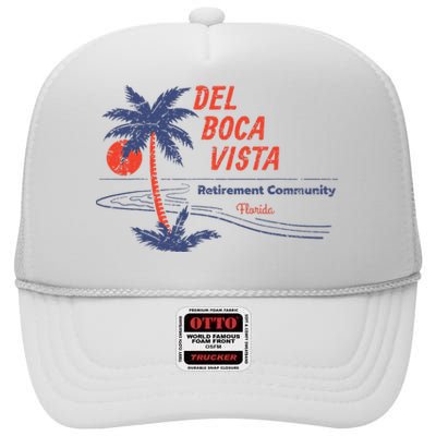 Del Boca Vista High Crown Mesh Back Trucker Hat