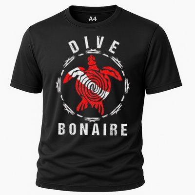 Dive Bonaire Vintage Tribal Turtle Gift Cooling Performance Crew T-Shirt