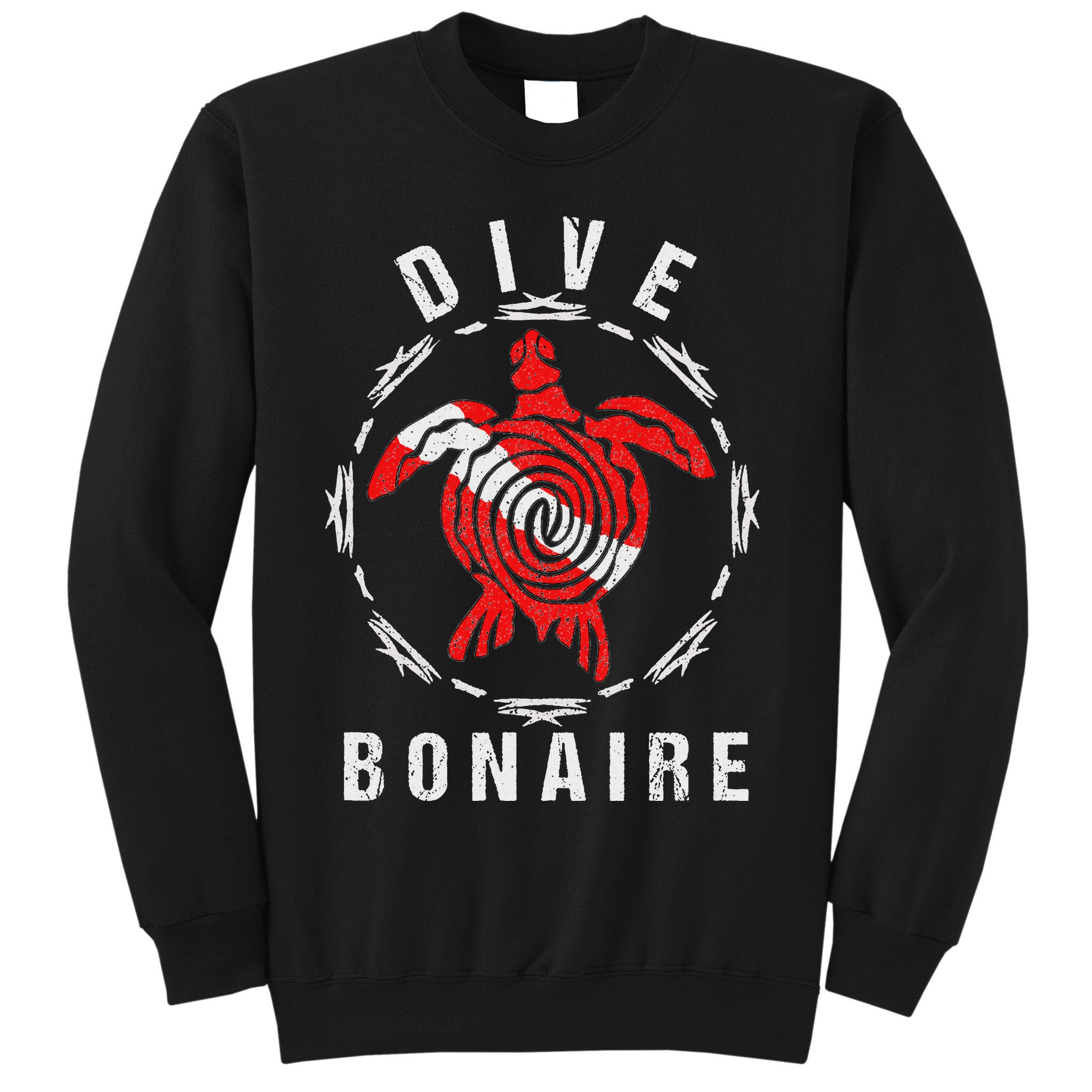 Dive Bonaire Vintage Tribal Turtle Gift Sweatshirt