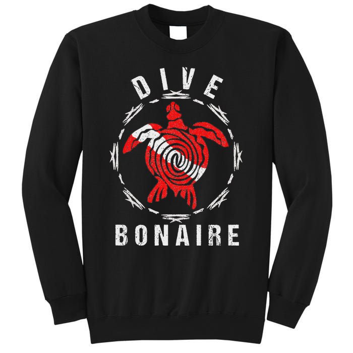 Dive Bonaire Vintage Tribal Turtle Gift Sweatshirt