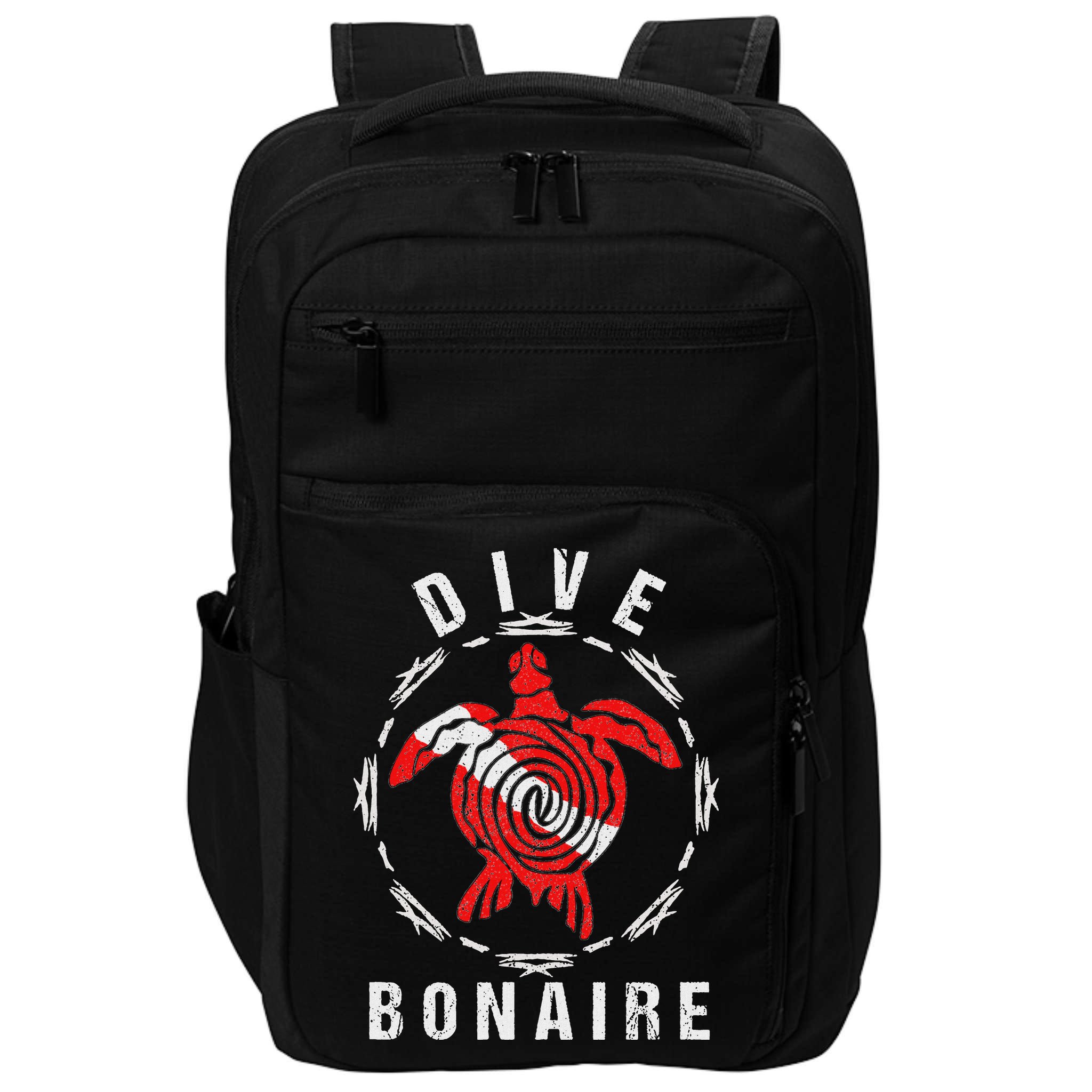 Dive Bonaire Vintage Tribal Turtle Gift Impact Tech Backpack