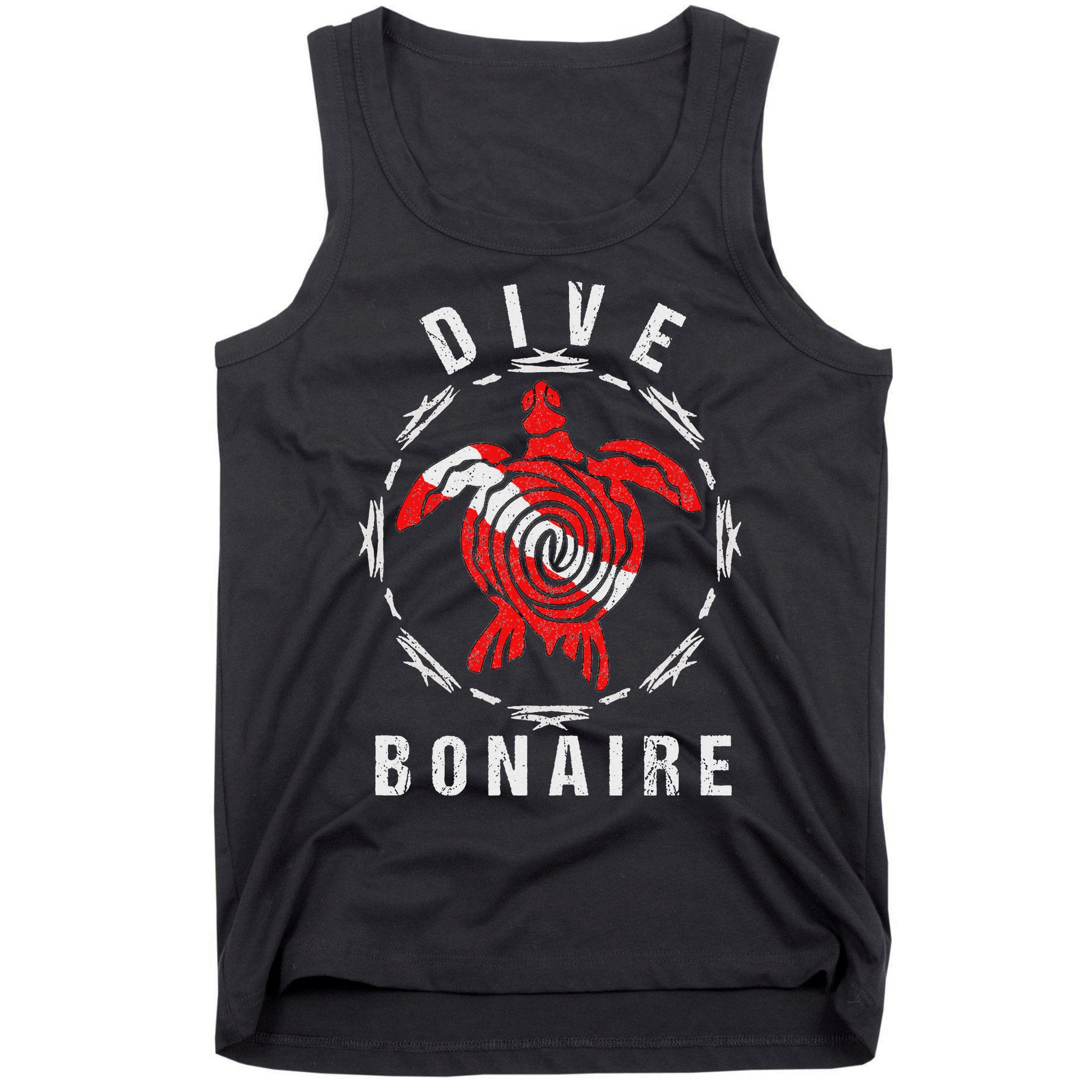 Dive Bonaire Vintage Tribal Turtle Gift Tank Top