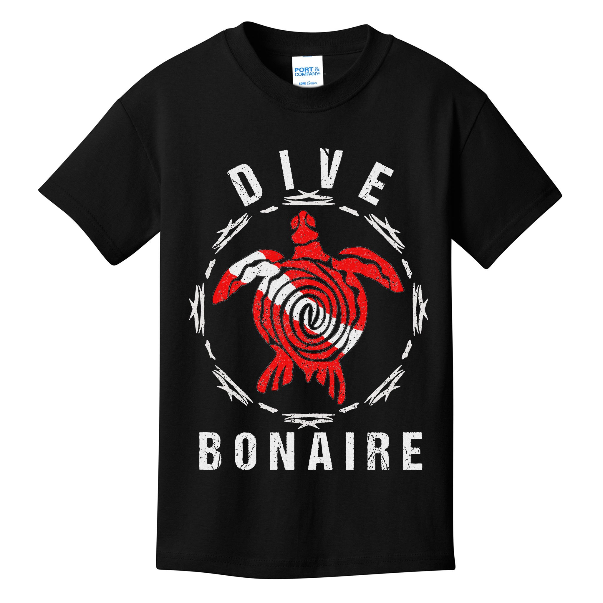 Dive Bonaire Vintage Tribal Turtle Gift Kids T-Shirt