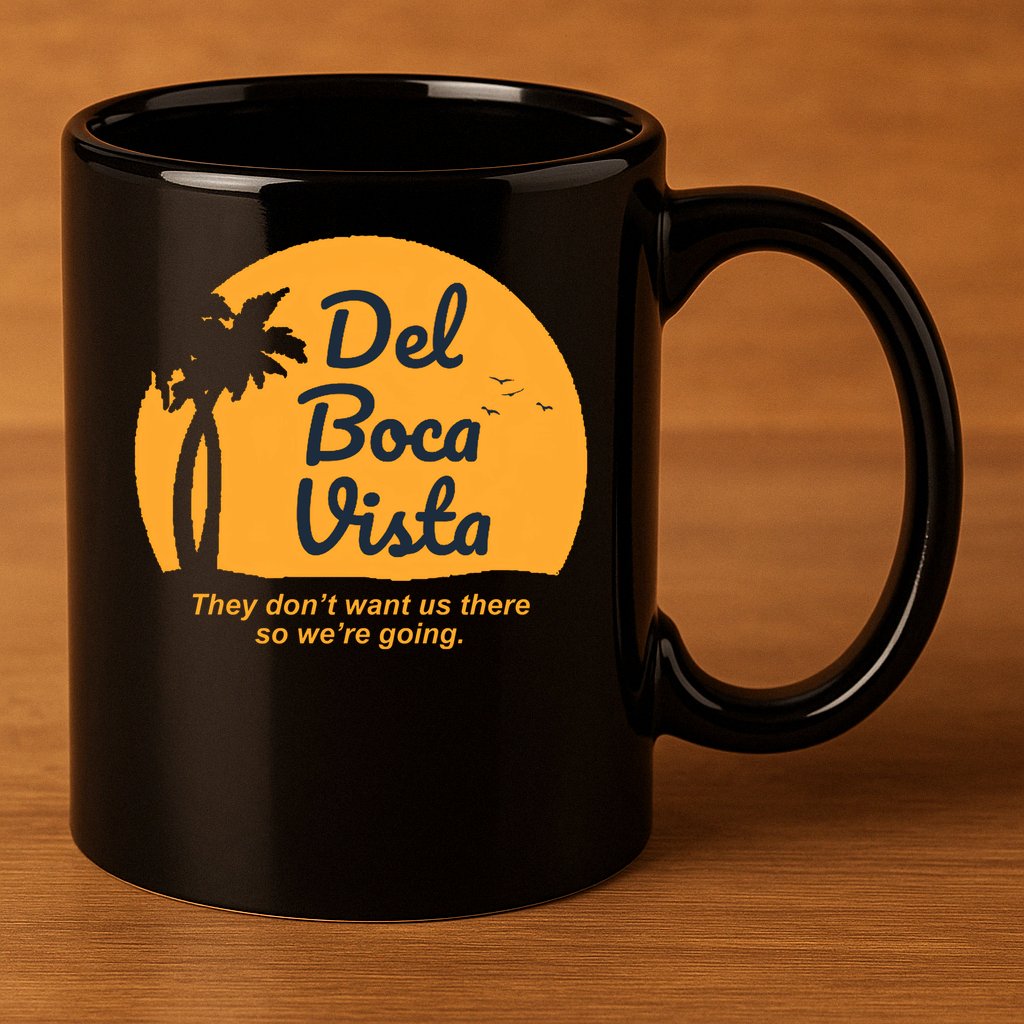 Del Boca Vista Florida We're Going Premium 11oz C Handle Ceramic Mug