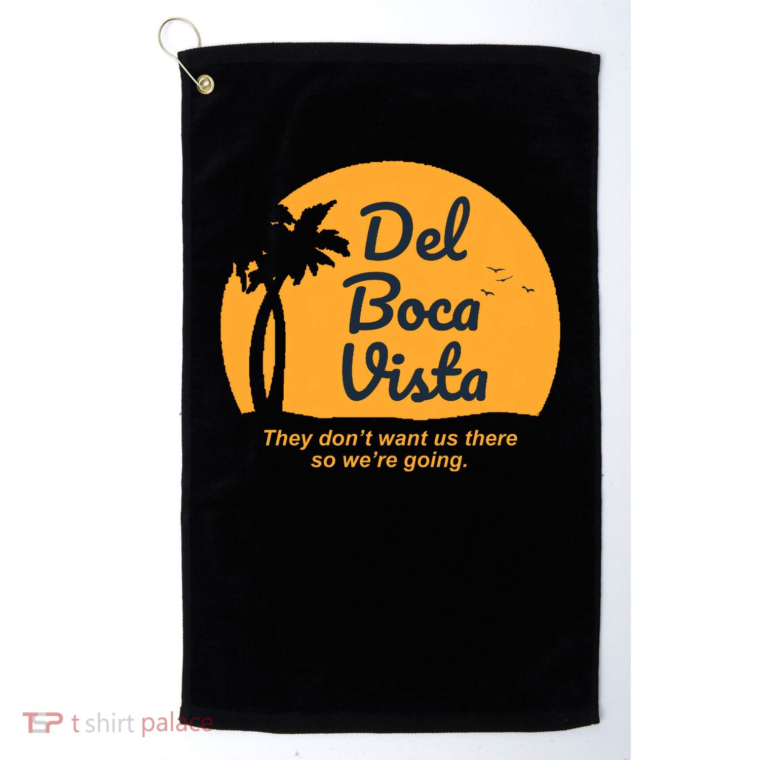 Del Boca Vista Florida We're Going Premium Golf Towel