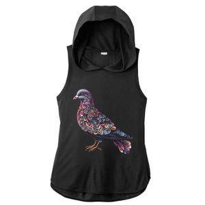 Dove Bird Watching Birder Birdwatching Nature Lover Gift Ladies PosiCharge Tri-Blend Wicking Draft Hoodie Tank