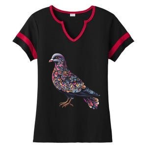 Dove Bird Watching Birder Birdwatching Nature Lover Gift Ladies Halftime Notch Neck Tee