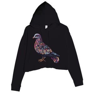 Dove Bird Watching Birder Birdwatching Nature Lover Gift Crop Fleece Hoodie