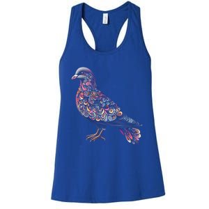 Dove Bird Watching Birder Birdwatching Nature Lover Gift Women's Racerback Tank