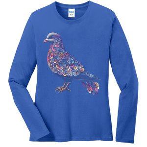 Dove Bird Watching Birder Birdwatching Nature Lover Gift Ladies Long Sleeve Shirt