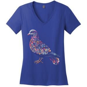 Dove Bird Watching Birder Birdwatching Nature Lover Gift Women's V-Neck T-Shirt