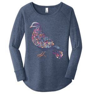 Dove Bird Watching Birder Birdwatching Nature Lover Gift Women's Perfect Tri Tunic Long Sleeve Shirt