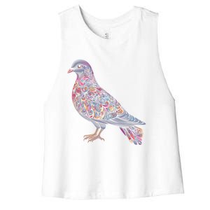 Dove Bird Watching Birder Birdwatching Nature Lover Gift Women's Racerback Cropped Tank