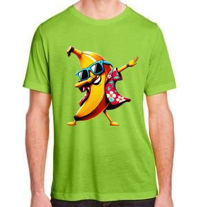 Dabbing Banana Wearing Sunglasses Dab Dance Adult ChromaSoft Performance T-Shirt