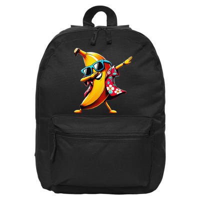 Dabbing Banana Wearing Sunglasses Dab Dance 16 in Basic Backpack