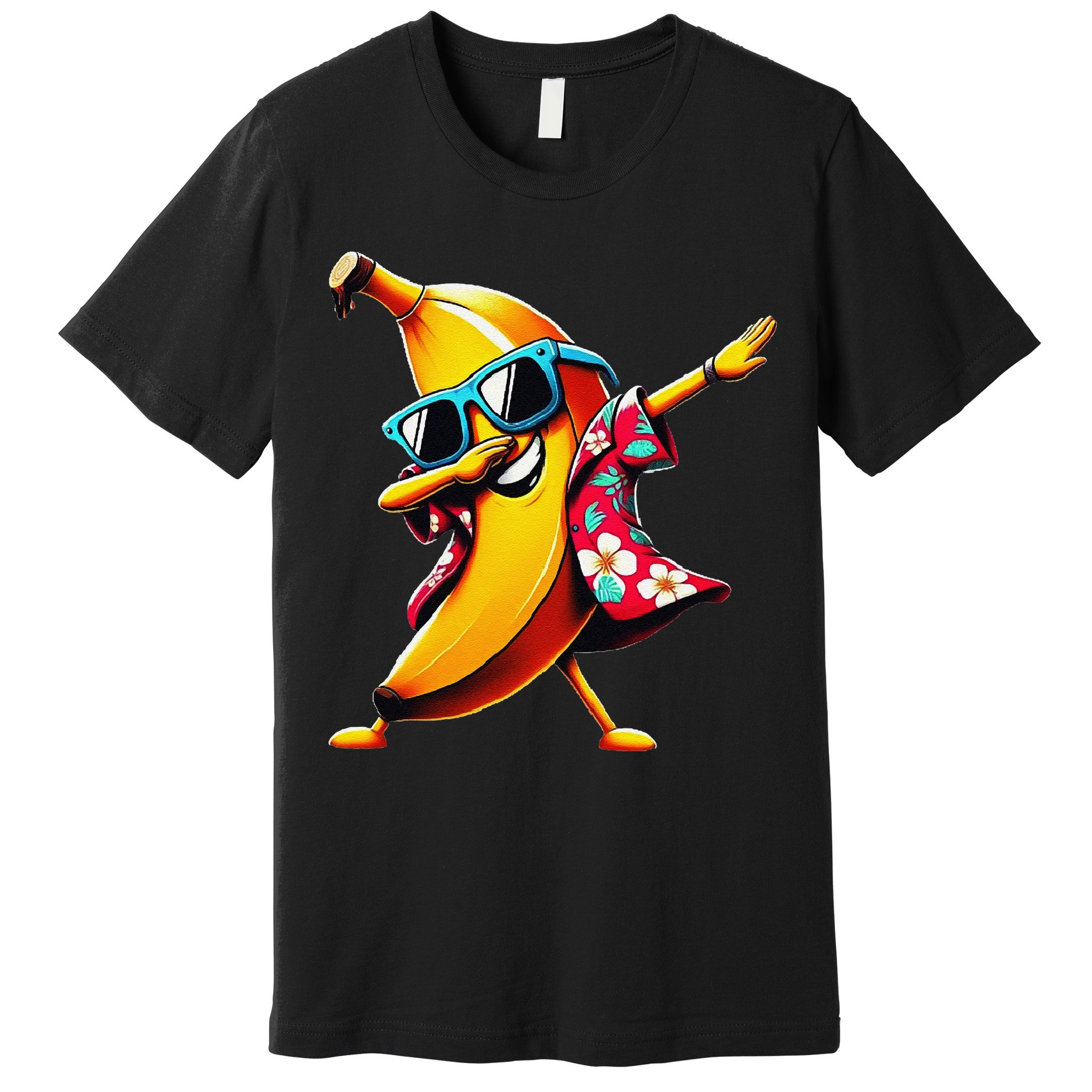 Dabbing Banana Wearing Sunglasses Dab Dance Premium T-Shirt
