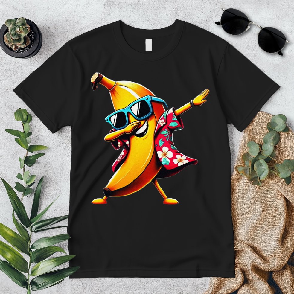 Dabbing Banana Wearing Sunglasses Dab Dance Premium T-Shirt