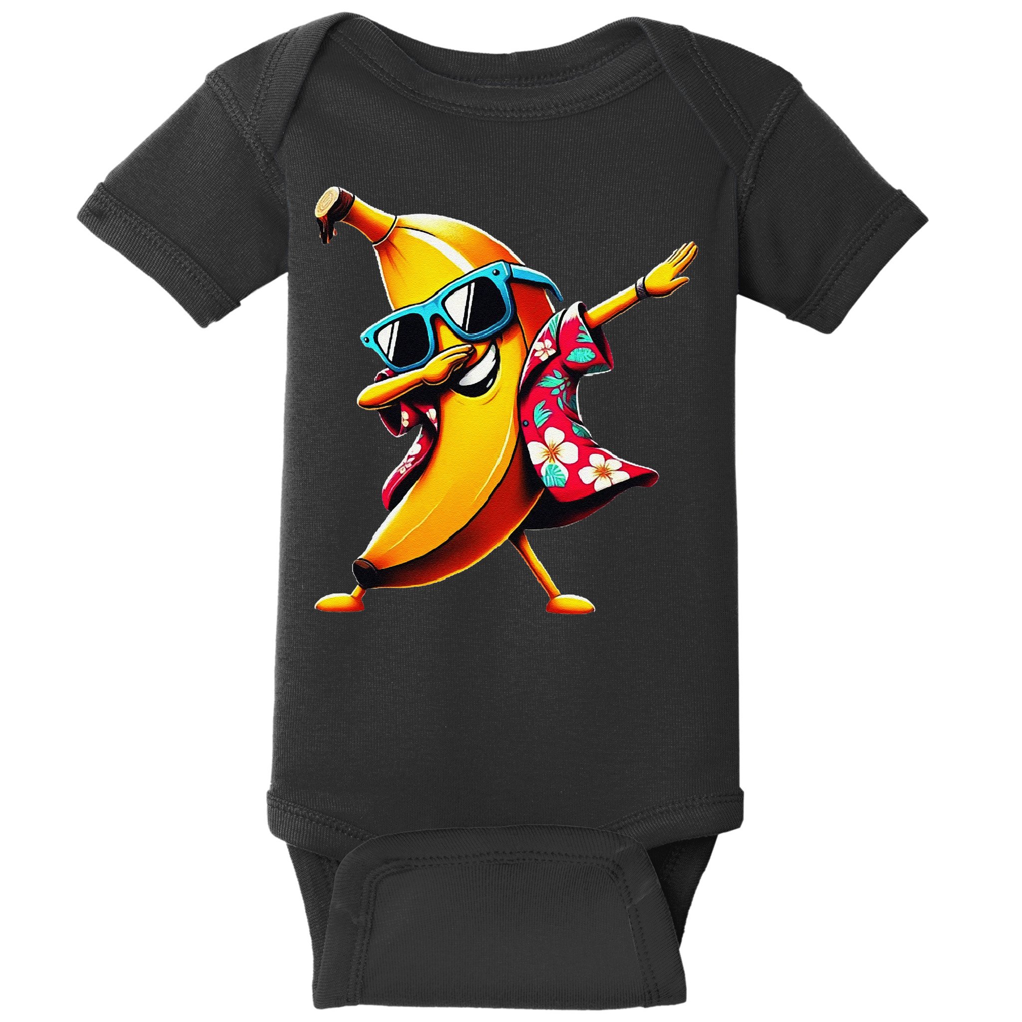 Dabbing Banana Wearing Sunglasses Dab Dance Baby Bodysuit