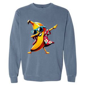 Dabbing Banana Wearing Sunglasses Dab Dance Garment-Dyed Sweatshirt