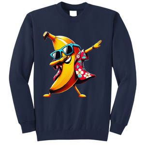 Dabbing Banana Wearing Sunglasses Dab Dance Tall Sweatshirt