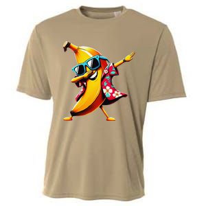 Dabbing Banana Wearing Sunglasses Dab Dance Cooling Performance Crew T-Shirt