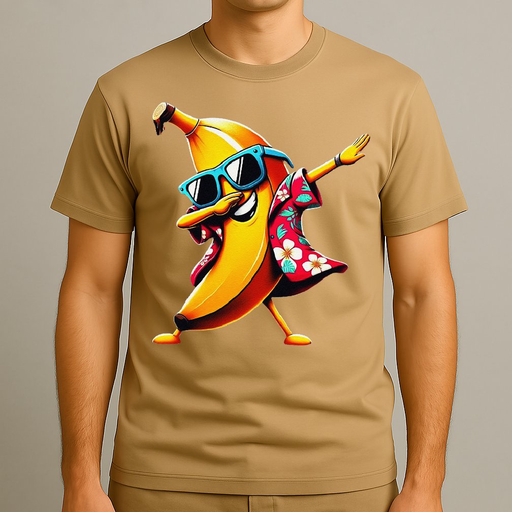 Dabbing Banana Wearing Sunglasses Dab Dance T-Shirt