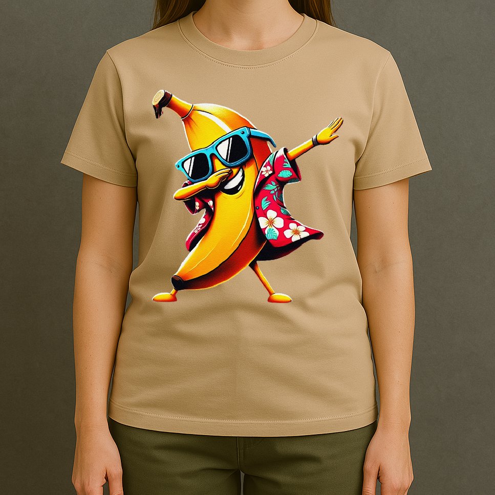Dabbing Banana Wearing Sunglasses Dab Dance T-Shirt