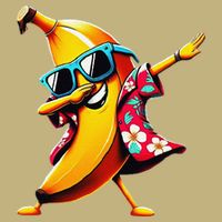 Dabbing Banana Wearing Sunglasses Dab Dance T-Shirt