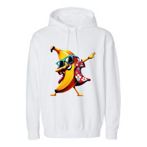 Dabbing Banana Wearing Sunglasses Dab Dance Garment-Dyed Fleece Hoodie