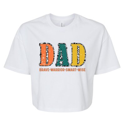 Dad Brave Warrior Smart Wise Bella+Canvas Jersey Crop Tee